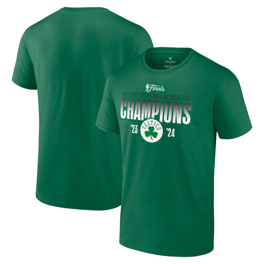 Men NBA Boston Celtics  2024 Champions T shirts green style 4